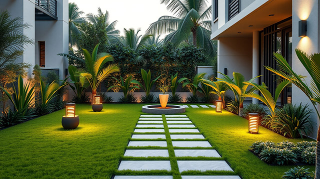 Front Landscaping & Garden Setup